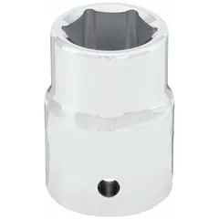 This 3/4" drive hand socket features a 21 mm 6-point standard configuration for use with metric hex fasteners. Chrome finish provides corrosion resistance. Overall length is 2 inches. Suitable for heavy-duty fastening applications in automotive and industrial settings.