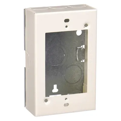 LEGRAND Shallow Device Box: 500/700, Steel, Ivory - Outlet Boxes for Single-Channel Raceways