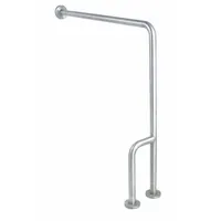 APPROVED VENDOR Floor to Wall Grab Bar: Angled, 30 in Lg, 1 1/2 in Dia, Stainless Steel, Satin