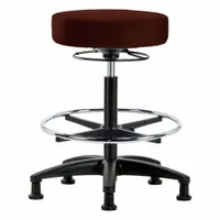 Stool: Vinyl, Ht Range 24 1/2 in to 34 1/2 in, 17 in Seat Wd, 17 in Seat Dp, 5 Glides, 0 Casters (MPN BR-VHBSO-RG-CF-RG-8546)