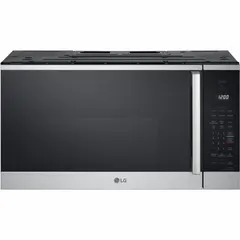 Over-the-range microwave with 1.8 cu ft oven capacity, 1600 W cooking power, and 10 power levels. Suitable for rapid reheating, defrosting, and cooking in commercial or industrial kitchen environments.