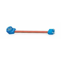 GROTE Adapter Plug: Male Pin Connector/Straight PL-3 Connector, 3 Wires, 5 in Wire Lg, 2 Connectors (MPN 66831)