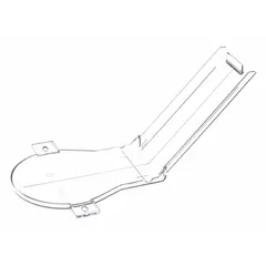 This chute cover is a replacement component for Manitowoc ice machines. It seals the ice chute to prevent contamination and maintain hygiene in commercial ice production. Suitable for use in foodservice and hospitality settings.