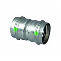 VIEGA PROPRESS Crimp Coupling Fitting: 1 1/2 in CTS x 1 1/2 in CTS Size, Straight, Stainless Steel (MPN 80285)