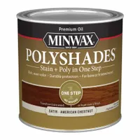 MINWAX Wood Stain: Wood Stain and Sealer, Interior, Oil, 0.5 pt Container Size, Wood, Satin, 1 Step (MPN 213754444)