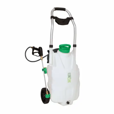 FLOWZONE Cordless Cart Sprayer: Spot, 9 gal Tank, Poly Tank, 30 ft Max Spray Distance - Lawn, Garden & Agriculture Sprayers