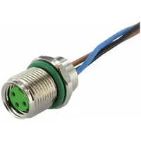 MURRELEKTRONIK Cordset: M8 Female – Rear Mounting Receptacle, A, 3 Pins, 0.5 m Wire Lead Lg (MPN 7000-08575-9700050)