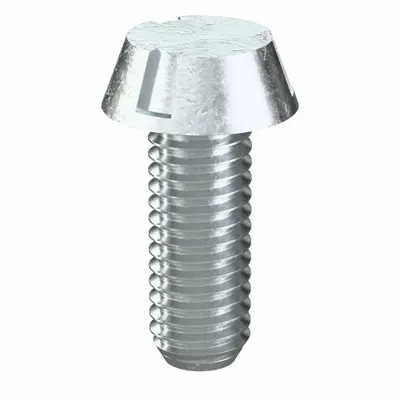 TAMPER PRUF SCREW Tamper Resistant Screw: #10-32 Thread Size, 1/2 in Lg, Steel, Zinc-Plated - Round Head Conical Tamper-Resistant Machine Screws