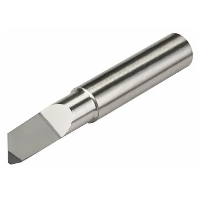 MICRO 100 Boring Bar: Helical Back Rake, 1/4 in Shank Dia., Bright (Uncoated) - Machining