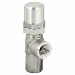 This Parker hard-seat pressure control valve is constructed with a stainless steel body and features a 3/4 in NPT connection. It has a maximum set pressure of 3,600 psi and is used in hydraulic systems to limit or regulate pressure in industrial machinery, mobile equipment, and process lines.
