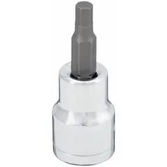 This hex bit socket features a 3.5 mm hex tip with a fixed insert design for secure engagement. With a 1 3/4 in overall length, it is used for driving hex-head fasteners in assembly, maintenance, and repair tasks.