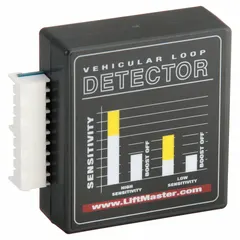 Inductive loop detector for automated gate and barrier systems. Senses vehicles via embedded roadway loops to trigger gate opening or closing. Suitable for parking lots, commercial entrances, and industrial facilities requiring vehicle detection.