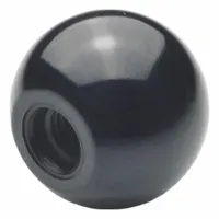 Plastic ball knob with M4 threaded hole, 16 mm diameter, and 6 mm thread length. Used for manual adjustment and control on industrial equipment, machinery, and instruments
