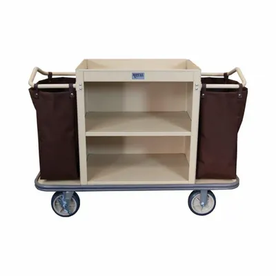 ROYAL BASKET TRUCKS Housekeeping Cart: Black, 41 in Overall Ht, 22 in Overall Wd - Manual Housekeeping Carts