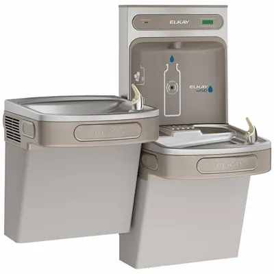 ELKAY LZSTLDDWSLK On-Wall Two-Level Drinking Fountain with Bottle Filler - On-Wall Two-Level Drinking Fountains with Bottle Fillers