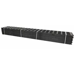 Paver Edging, 6 ft L, 2 7/8 in W, Polyethylene, Black