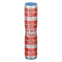 THOMAS & BETTS Open Barrel Splice: 250 kcmil Wire Size, Red Code, 3.91 in, Copper Barrel, 71 Die (MPN 60554)