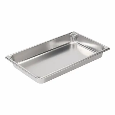 VOLLRATH Steam Table Pan: Full Size, Rectangular, 22 ga Gauge, 8.3 qt Capacity - Steam Table Pans