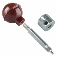DAYTON Handle Assembly: Plastic Knob/Steel Cap/Steel Shaft, For 4UYE8/4UYE9/4UYF1/5DJN4