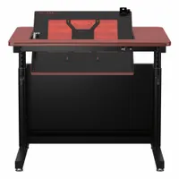 VERSADESK Standing Desk: Cherry, Wood, 36 in Overall Wd, 30 in Overall Dp, 36 in Max Desktop Ht (MPN RST3630-BC)