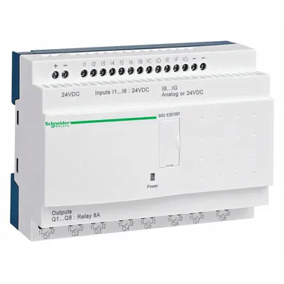 SCHNEIDER Compact Smart Relay: (12) Resistive, (8) Relay - Schneider Zelio Series Smart Relays