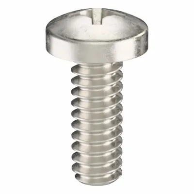 USA INDUSTRIALS Machine Screw: #6-32 Thread Size, 3/8 in Lg, 18-8, Stainless Steel, Plain - Pan Head Machine Screws