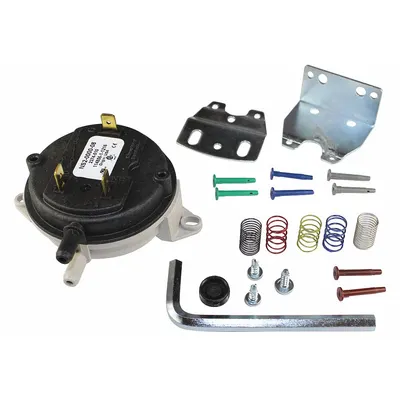Robertshaw Air Pressure Switch: Adj, Manual Reset, 0.1 in wc to 10 in wc, SPDT - Adjustable Set-Point Air Pressure Switch Kits