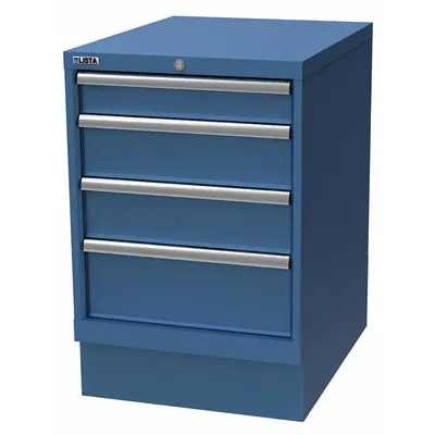 LISTA Modular Workbench Cabinet: Cabinet, Steel, 22 3/16 in Overall Wd, 28 1/2 in Overall Dp - Lista Workbench Pedestals