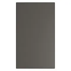 Steel panel for bathroom partitions with a smooth semi-gloss black finish and honeycomb inner core. Measures 58 inches in height, 34 inches in width, and 1 inch in thickness. Used to construct privacy partitions in commercial restroom settings.