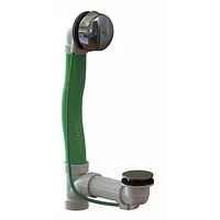 WATCO Bathtub Drain: Plastic, Chrome, 2 7/8 in Overall Dia, 28 in Overall Ht, Pop Up, Socket Weld (MPN 928-CA-PVC-CP)