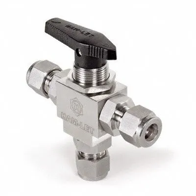 HAM-LET 316 Stainless Steel Three-Way Ball Valve - Stainless Steel Ball Valves