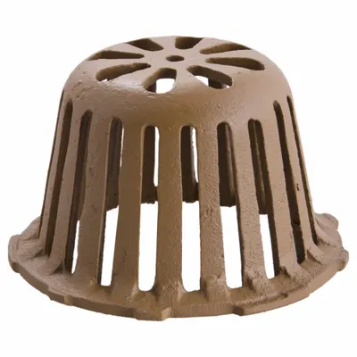 JAY R. SMITH MFG. CO Dome Strainer: 6 5/8 in Overall Dia, 4 in Overall Ht, Nickel Bronze - Domes & Cages for Roof Drains