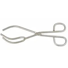 Beaker Tongs, 9 1/2 in Overall Length, Stainless Steel, Nickel Plated, ASTM