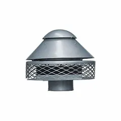 Roof-mount exhaust draft inducer designed for natural gas furnaces. Operates at 115V AC, 0.81 A, 60 Hz, with a steel wheel delivering 0.017 cfm at 0.0 in SP. Includes rain shield for outdoor protection. For 8-inch pipe connections.