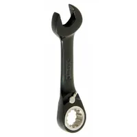 PROTO Combination Wrench: Alloy Steel, Black Chrome, 6 mm Head Size, 3 1/2 in Overall Lg, Offset (MPN JSCVM06S)