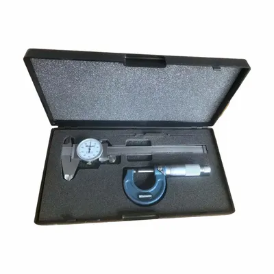 WESTWARD Precision Measuring Tool Kit: 2 Pieces, Dial Caliper - Caliper & Micrometer Precision Measuring Tool Kits