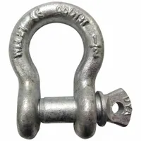 APPROVED VENDOR Anchor Shackle: Anchor Shackle, 4,000 lb Working Load Limit, Carbon Steel, Silver (MPN 55AY08)