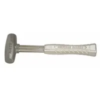 Zinc Mallet: Aluminum Handle, Ribbed Grip, 2 lb Head Wt, 1 1/4 in Dia, 3 1/2 in Head Lg (MPN AM2ZNAG)