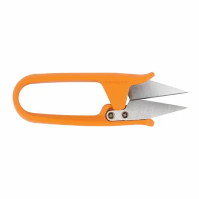 FISKARS Thread Clip Snip: Ambidextrous, 5 in Overall Lg, Straight, Stainless Steel - Compact Scissors