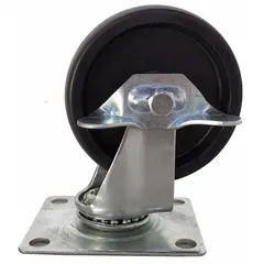 Black replacement caster designed for rolling tool cabinets. Supports a total load capacity of 500 lb. Compatible with manufacturer model 88-02A. Used to replace worn or damaged casters in workshop and industrial maintenance settings.
