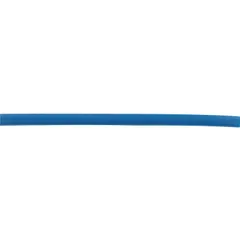 Blue nylon tubing with 1/2 in outer diameter, 100 ft length. Used in pneumatic air brake systems for heavy trucks, trailers, and buses to deliver compressed air for braking actuation.