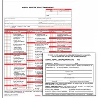 JJ KELLER Annual Vehicle Inspection Report/Label: Carbon, Annual Vehicle Inspection Report, 3-Ply (MPN 471)