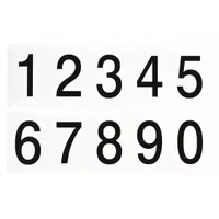Number Label Set: 1 15/16 in Character Ht, Outdoor Only, Non-Reflective, Gothic, Black, Black, 25 PK (MPN 9714-# KIT)