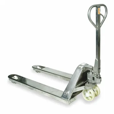 Dayton Pallet Jack: 4,400 lb, 48 in L x 27 in W Fork Dim, 27 in, 14 in, Std Fork - Corrosion-Resistant Pallet Jacks