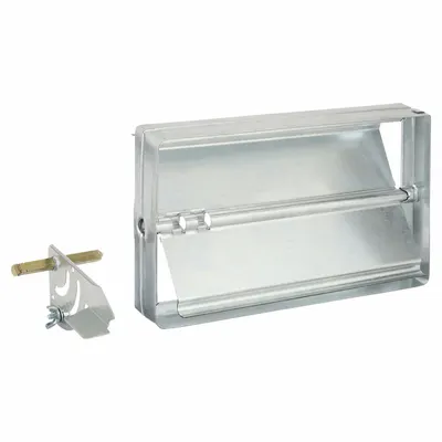 Dayton Rectangular Manual Balancing Damper, 9 3/4 in W, 1 7/8 in L, Steel - Rectangular Manual Balancing Dampers
