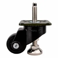 FOOT MASTER Plate Caster: Nylon Tread, 63 mm Wheel Dia, 98 mm Mounting Ht, 1,102 lb Load Capacity (MPN GDH-65-ASF-NYN-FBL)