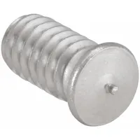 Fully threaded CD weld studs made from 18-8 stainless steel. Thread size 1/4"-20, length 3/8", with UNC-2A-RH thread type. Supplied in a pack of 1,000. Used for attaching components to metal surfaces via capacitor discharge welding