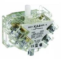 SCHNEIDER Contact Block: 30 mm Panel Mounting Size, 1NO, Momentary/Early Make, 9001K/9001SK Series (MPN 9001KA4)