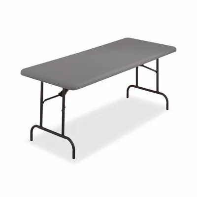 ICEBERG Folding Table: Rectangle Table Shape, Charcoal Tabletop, 30 in Dp, 60 in Wd - Standard Folding Tables
