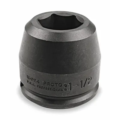 PROTO Impact Socket: 1 1/2 in Drive Size, SAE, 1 13/16 in Socket Size, 6-Point - 1-1/2" Drive Impact Sockets